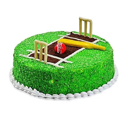 Cricket themed cake