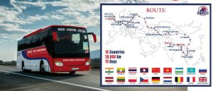 route of bus from Delhi to London