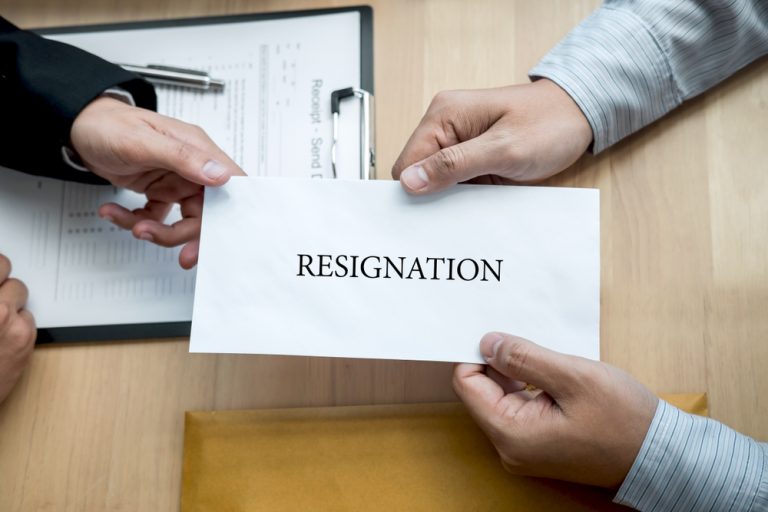 Employees resignation