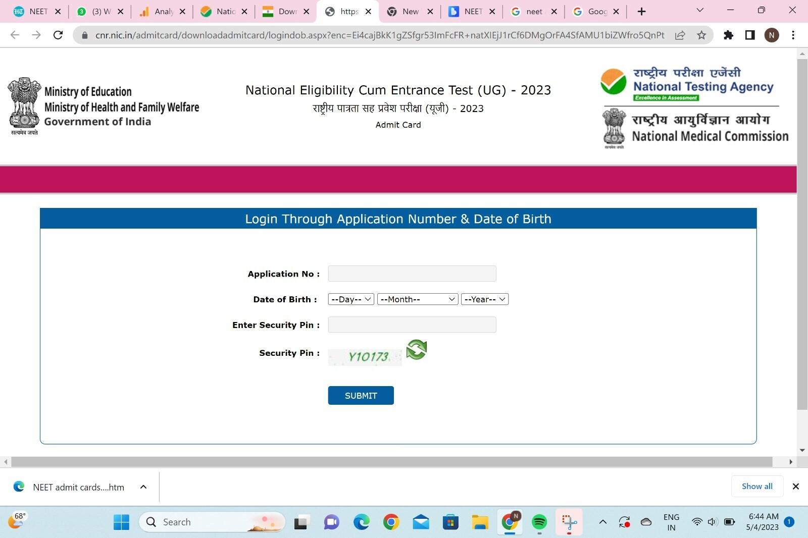NEET Admit Card 2026