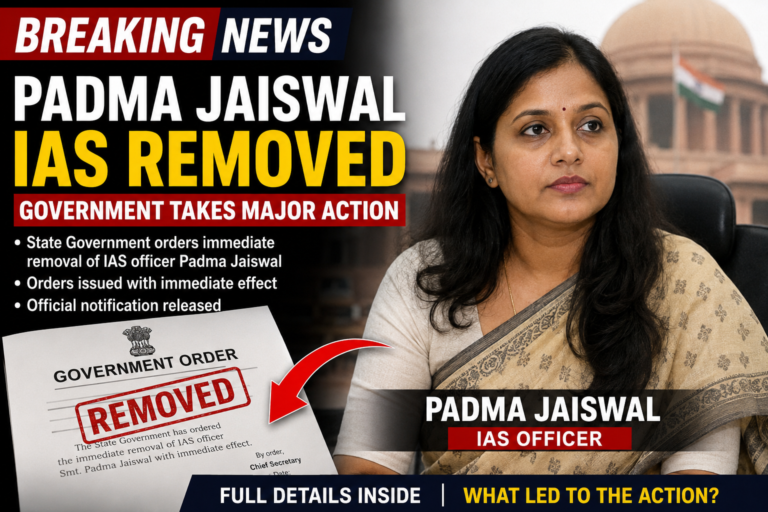 padma jaiswal ias removal