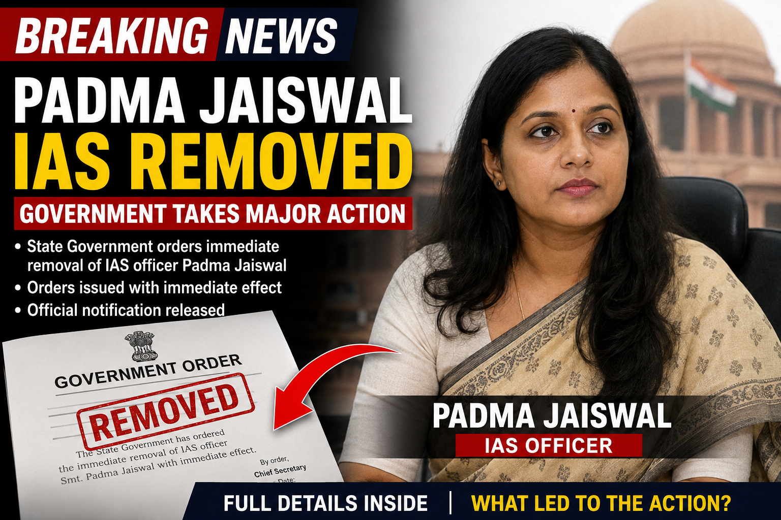 padma jaiswal ias removal