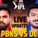 pbks vs dc match score