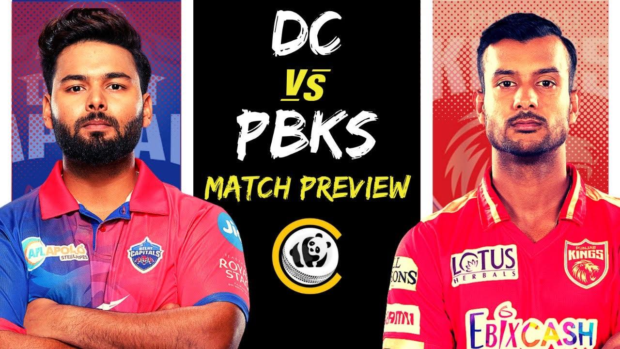 pbks vs dc match score