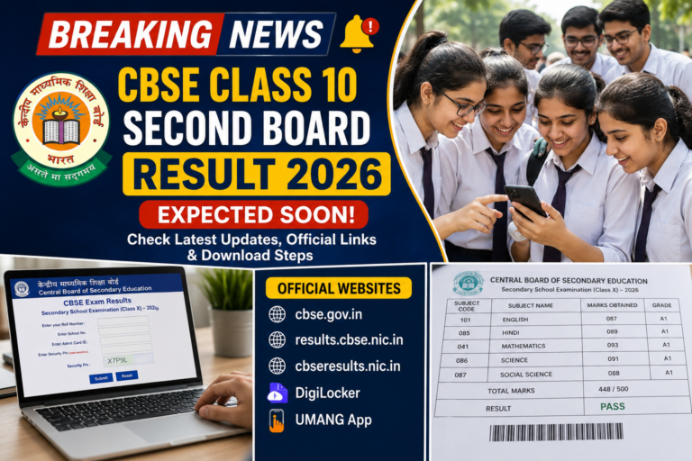 CBSE Class 10 Result 2026 Second Board