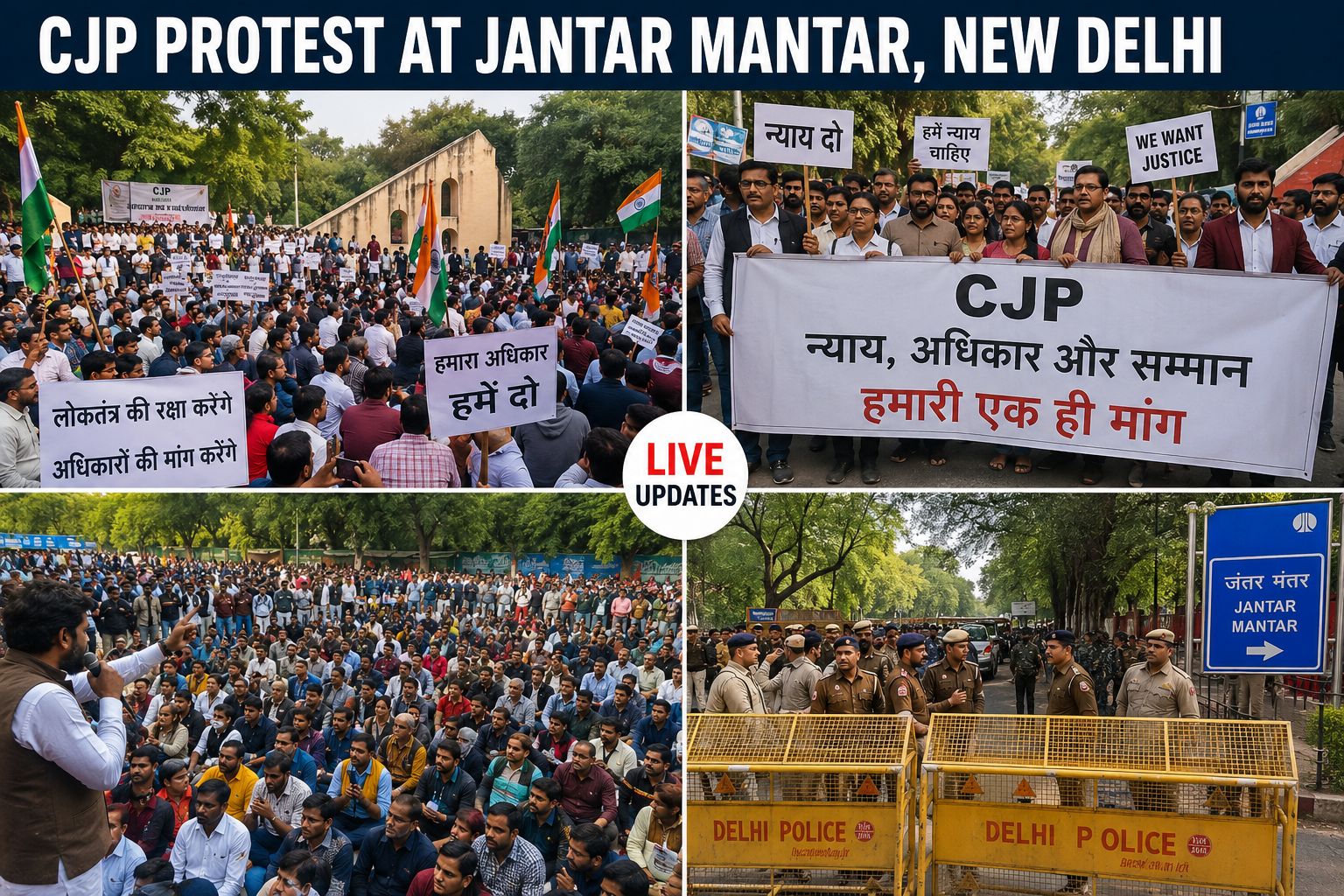 CJP Jantar Mantar Protest Today