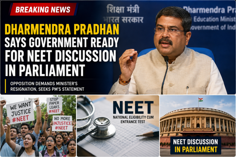 Dharmendra Pradhan NEET discussion