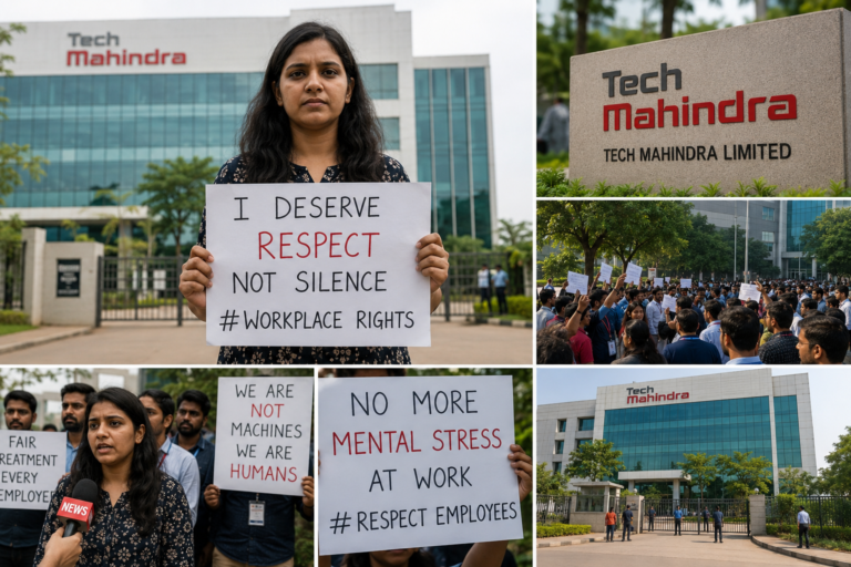 Tech Mahindra employee Bhavana protest