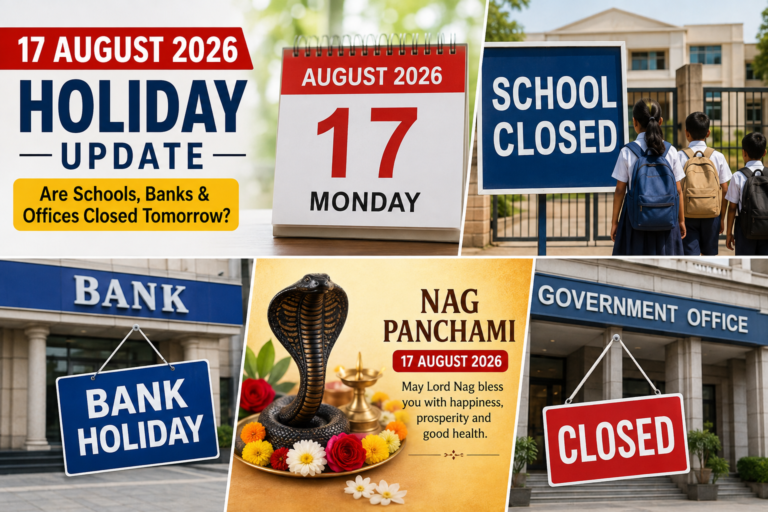 17 August 2026 holiday