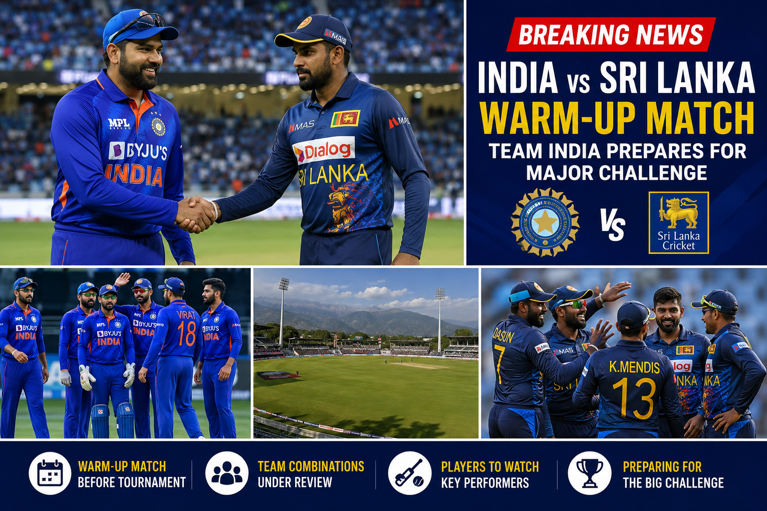 India Sri Lanka Cricket Match Warm Up