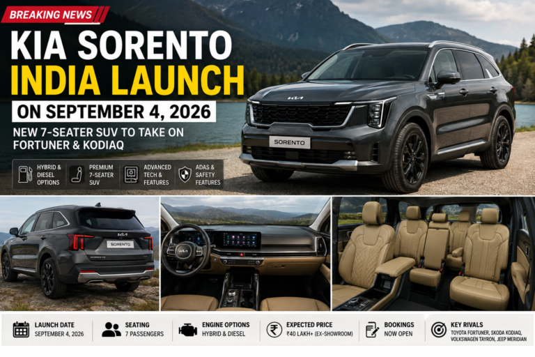 Kia Sorento India launch